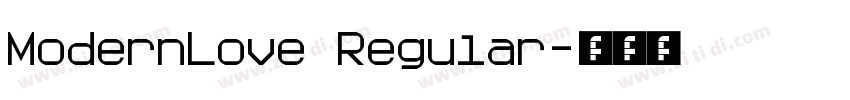 ModernLove Regular字体转换